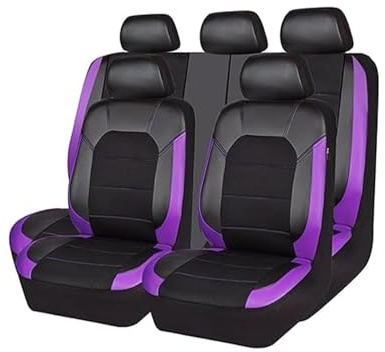 WSXCDE Auto-Sitzbezug, für FIAT Panda | Typ 169 | Bj. 2003-2012 PU Leder Auto Vordersitzbezüge, Atmungsaktiv Sitzschoner Airbag-kompatibel, Innenraum Zubehör,E