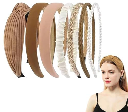 JYNVO 7 Piezas Diadema Mujer, Diademas Diversos Modelos, Elegantes para Mujeres y Chicas