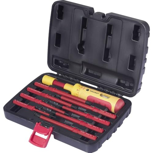 TOOLCRAFT 0.5-3 Nm VDE, Elektriker Drehmoment-Schraubendreher-Set 9teilig 0.5-3 Nm DIN 6789