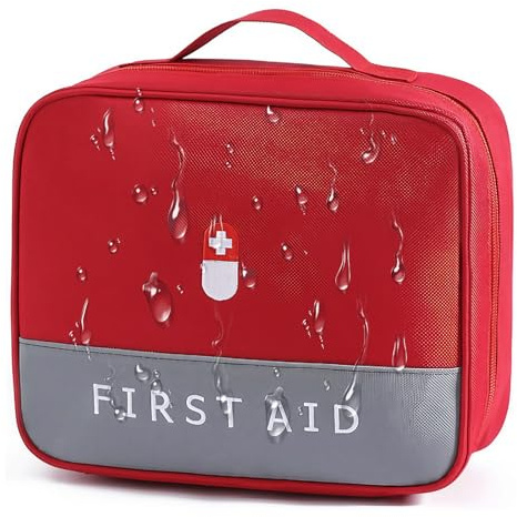 YIFLorine TANG Medikamententasche,wasserdichte Reise Apothekentasche,Groß Tragbar Reiseapotheke Tasche,Rotes Medizinset,Medikament Erste Hilfe Tasche Leer für Camping,Wandern,Survival-Kit (Rot)