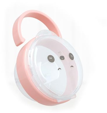 LIXSAZSE Scatola di immagazzinaggio per ciuccio per neonati Custodia per capezzoli per neonati Supporto portatile riutilizzabile, Rosa