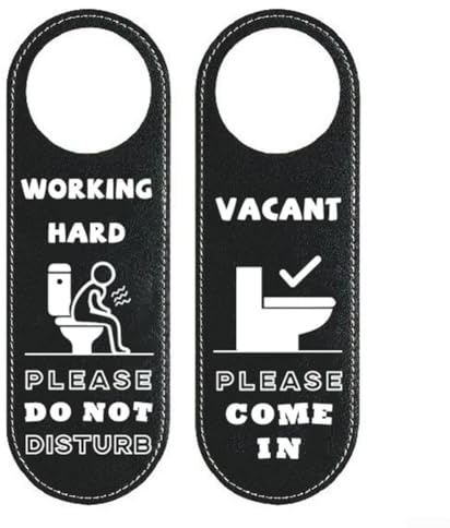 Cartello per porta in poliuretano su entrambi i lati, per bagno, mostra chiaramente Do Not Disturb or Vacant Status per indicare privacy o disponibilità