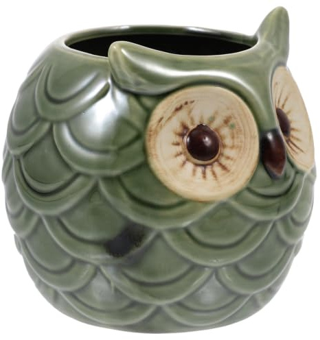 SUPVOX Céramique Coupe à Vin Vert, de Hibou, Gobelet Créatif Verre Insolite pour Bar Décoration de Table la Maison