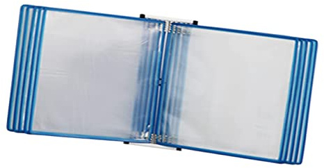 10 Dubbelsidiga Fickor PVC Metall Väggsystem(Blue)