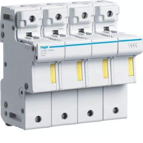 Hager LR604 Sicherungshalter, 14 x 51, 50 A, 3-polig, neutral