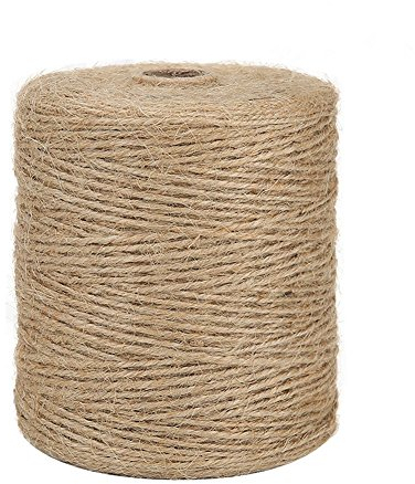 tenn well 300M Jute Twine String, 3 Ply 1.8mm Thick Garden Twine String for DIY Crafts, Gift Wrapping, Bundling Packing and Gardening (Brown)