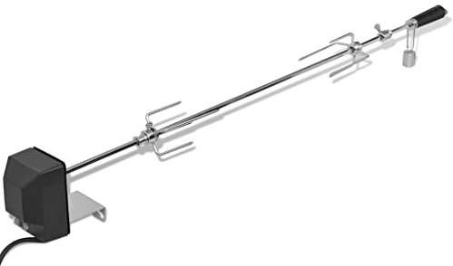 vidaXL Espetón para asados y Barbacoa con Motor Acero 1000 mm