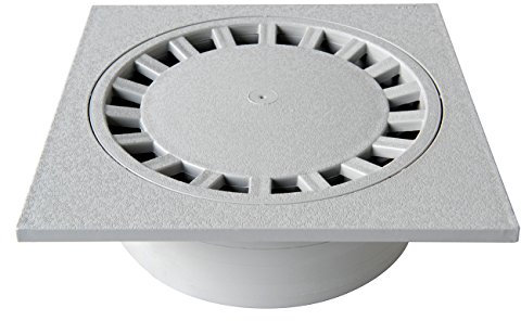 First Plast CHPVC25G Chiusino Sifonato in PVC, Grigio, 250x250 mm