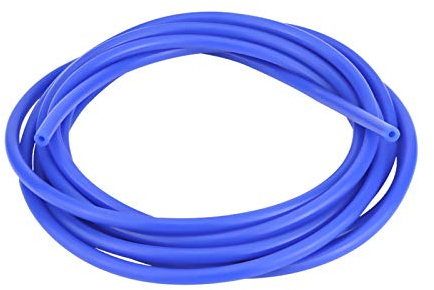 Qiilu Silicone Vacuum Tube,Car Auto 4mm 5 Meters 5/32 inch 16.4ft Silicone Vacuum Tube Hose Pipe Silicon Tubing Universal Blue High Performance(Blue)
