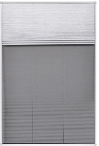 Festnight Moustiquaire Plissée pour Fenêtre et Store Aluminium 80 x 120cm