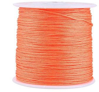 Haofy Filo di nylon per artigianato, filo elastico per perline in tessuto elasticizzato, nodo cinese rattail macramè Shamballa per braccialetti fai da te, collane, perline, cucito, gioielli, 100 m