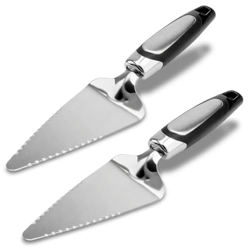 2PCS Flatware Pie Server Stainless Steel Cake Cutter, Pizza/Tart/Dessert Slicer.