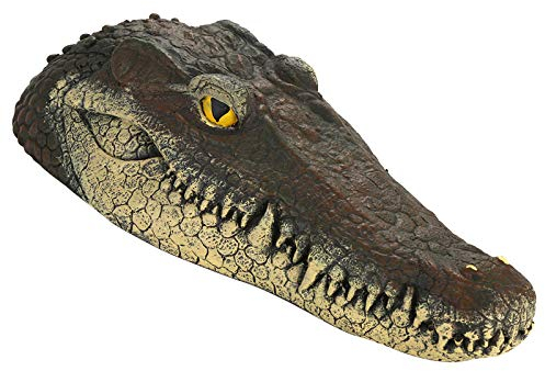Esenlong Coccodrillo galleggiante per laghetto realistico, decorazione per giardino, terrazza, appartamento, divertente regalo per gli amici