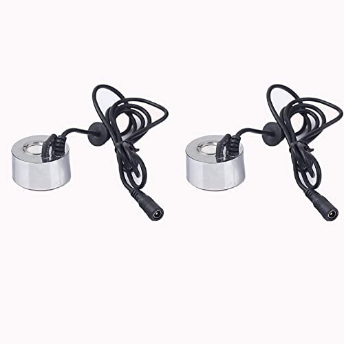 BODYA 2Pcs 24V Mist Foggers Mini Ultrasonic Mist Maker Fogger Air Humidifier for Water Fountain Pond Atomizer Silver