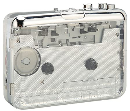 Vintage-Kassettenrecorder, Tragbarer Kassettenrecorder, Auto-Reverse, Audio-Musikkassetten-zu-Digital-Konverter-Player mit 3,5-mm-Kopfhöreranschluss