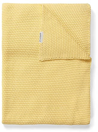 Marc O'Polo Plaid Nordic Strick Pale Yellow 130x170 cm