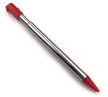 YANHAO [Pièces de jeu vidéo] 2 pièces en métal rétractable stylet tactile pour accessoires de jeux Nintendo 3DS [remplacement] (Couleur : rouge)