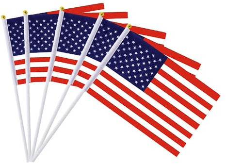 Flagge 5Pcs American Hand Flag Football Dekoration Hängende Flagge Outdoor Dekoration Feiertagsdekoration Requisite Geschenk
