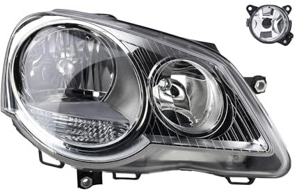 Johns, Scheinwerfer Halogen passend für VW Polo 02 9N 04/2005-01/12 H7 H1 Re. + Nebel.