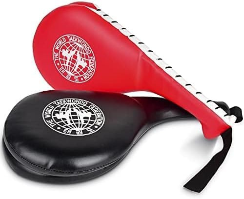 Retoteng Taekwondo 2PK-racketar, dubbelslagna boxningsracketar, karate kampsport träningsracketar, karate strike racket för barn, tonåringar och vuxna
