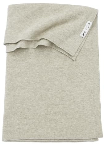 MEYCO Baby Babydecke - 75x100cm - 1.0 TOG - gestrickte Kuscheldecke - 100% weiche Baumwolle - Oeko Tex Zertifiziert - vielseitig einsetzbar - kuschelig & atmungsaktiv - Sand Melange