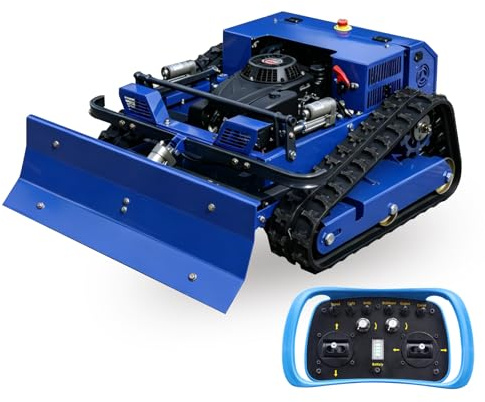 AIWEIYA - Cortacésped con control remoto, cortacésped de oruga híbrido de aceite y electricidad, altura de corte de 2,8-15 cm, cortacésped profesional para paisajes y fincas para césped de pendiente