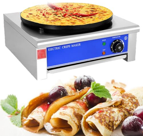 CWCQGH Crêpière électrique Domestique, Plaque antiadhésive, Grande Machine à crêpes 2, contrôle de la température, pour réunion de Famille, Clubs, fêtes à Domicile
