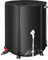 Depósito de agua plegable de 200 litros – Depósito de agua portátil con bajante, filtro, 2 grifos y rebosadero, barril de agua plegable para recogida de agua de lluvia, color negro
