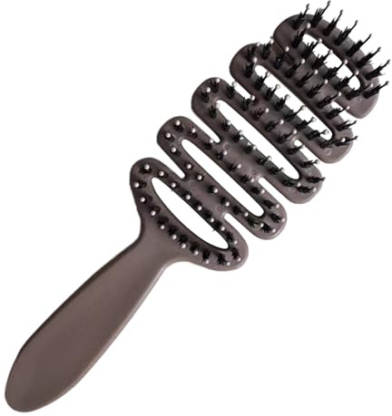 Pettine a pagaia per donne, spazzola per capelli da uomo, con setole di cinghiale, massaggiatore per la cura del cuoio capelluto, aggiunge lucentezza, pettine a coste lisce per le donne