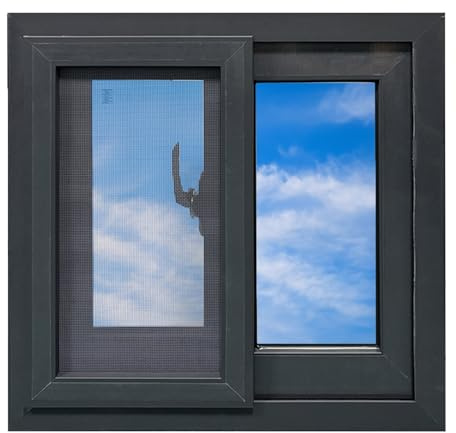 Cxllisionary Kellerfenster Aluminium Schiebefenster mit Wärmedämmung Energiesparendes Wasserdichtes Fensterersatz für Wohnung/Büro/Balkon/Terrschaftsgarten(WxH 38x12in/95x30cm)