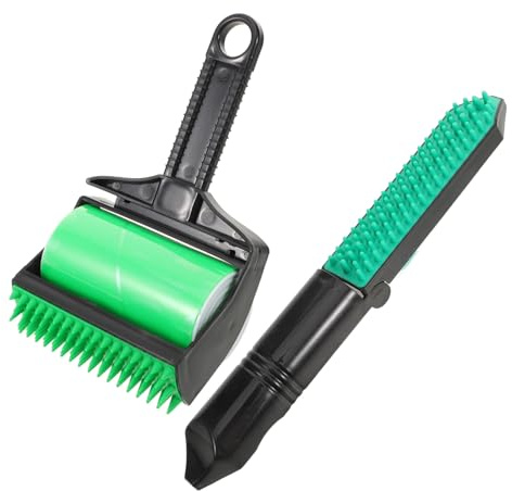 KOMBIUDA Wiederverwendbarer Waschbarer Fusselroller Tierhaarentferner mit Ergonomischem Griff Schwarz für Katzenhaare Sofa Kleidung Haustierhaare Nachhaltiger Lint Remover für Zuhause
