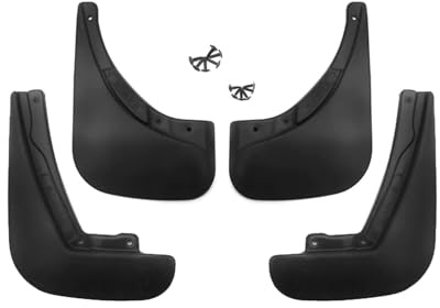 OMAC Schmutzfänger Kotflügel kompatibel mit FIAT 500 2007-2011 ABS Schwarz 4X