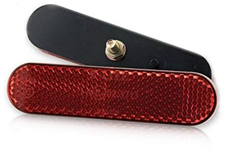 Reflektor Motorrad hinten rot 96x24mm M5 Rückstrahler Katzenauge Roller Quad E-geprüft