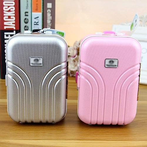Egosy Kreative Koffer Sparschwein Nette Mini Trolley Gepäck Spardose Desktop Dekoration Minisimulationslaufkatzesparschwein