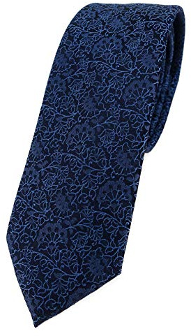TigerTie - schmale Designer Krawatte florales Muster