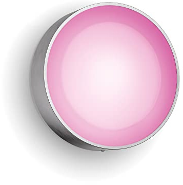 Philips Hue Daylo silver: vägglampa för utomhusbruk, LED-modul, Philips Hue White and Color, Zigbee, trådlös, kompatibel med Amazon Alexa, Google Home Assistant och Siri