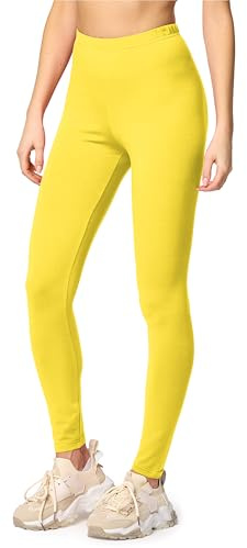 Merry Style Leggings Deportivas Mujer Algodón MS10-198 Amarillo M
