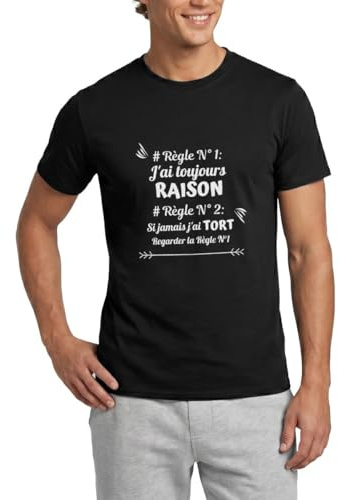 Spreadshirt Règles J'Ai Toujours Raison Humour T Shirt Homme
