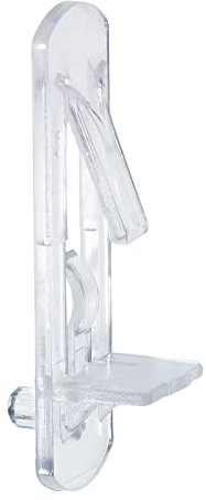 Rierdge 50 Stück Kunststoff-Regalstifte, 5 mm, 5/8 Zoll, transparente Kunststoff-Verriegelungsklammern, für 5 mm Durchmesser Heringe und 5/8 Zoll Schrankregal