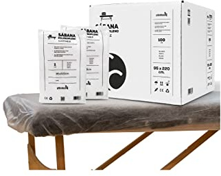 20 Stück Einweg Bettlaken Verstellbar 95x220 cm | Kosmetikliege Bezug, Massageliege Auflage | Einweg Vliesstoff für SPA, Tattoo, Massagesalon, Kosmetikstudio Zubehör, Liegen Unterlage