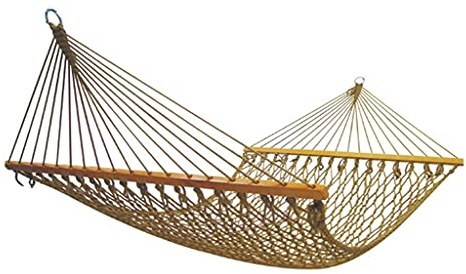 NEWCES Tragbare Hängematte Tragbare Baumwollmaschen-Hängematten-Schwingsessel aus dickem Segeltuch Anti-Roll-Hängematten for Rucksacktouren am Strand (Size : Large)