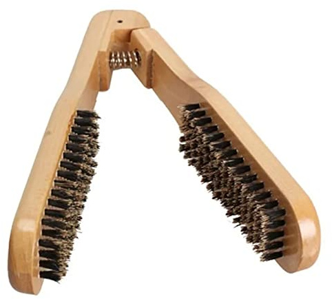 Haarglättungsbürste, Klemm-Haarbürsten-Glätteisen, Doppelseitige Haarbürste aus Holz, Haarglätter, Friseursalon-Zubehör Für Das Glätten Des Haar-Stylings