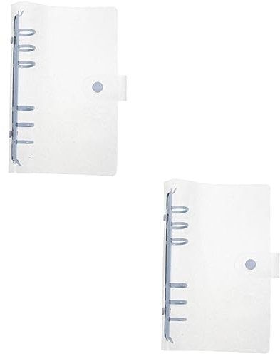 Warmhm 2st Transparente Loseblattkassette Büro A6 Ordner Aktentaschen Fürs Büro Hängemappen A6 Kawaii-ordner Klarer Einbanddeckel Abdeckung Des Planers Metall A5 Loses Blatt Roségold
