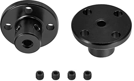 DMiotech 2 Paquet 4mm Intérieur Dia H13XD10 Bride Couplage Connecteur Rigide Guide Arbre Support Raccord Arbre Accouplement avec Vis pour DIY RC Modèle Moteurs Noir