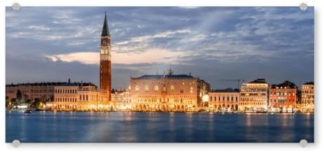 artboxONE Acrylglasbild 60x20 cm Städte Panorama Venedig Bild hinter Acrylglas - Bild venedig dogenpalast markusdom