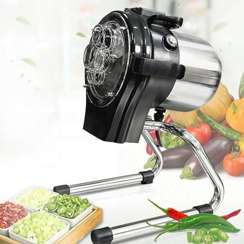 Ensemble de trancheuse de légumes électrique, coupe-légumes électrique,robot culinaire pour ail,poivre,piment,oignon,céleri, gingembre,poireaux,pour restaurants et cuisine à domicile,FC-110CL