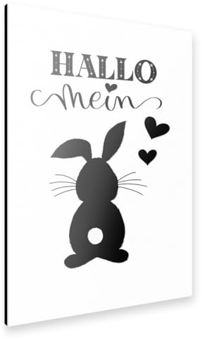 artboxONE Alu-Print 90x60 cm Hallo, Mein Hase von Künstler CalliLetters
