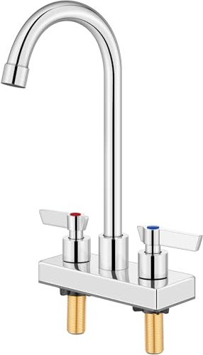 Bar Sink Faucet,4-Inch Centerset,8.3-Inch-High Spout,Polished Chrome