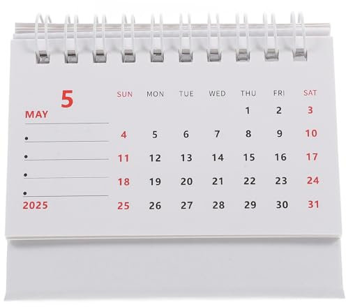 OHPHCALL Bürobedarf 2025 Tischkalender Kleiner Kalender Für Home Office Klassenzimmer Monatskalender Notizblock