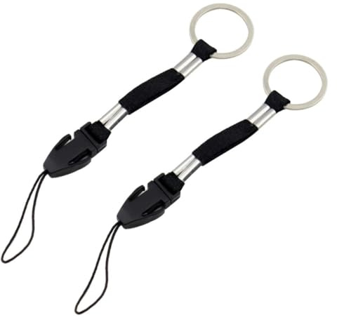 VILLCASE Dragonne pour Téléphone en Nylon, Attache à Boucle, Lot de 10 | Noir, Légère et Détachable, pour Lecteur Musical et Mobile, Aide à Limiter L’emmêlement Perte